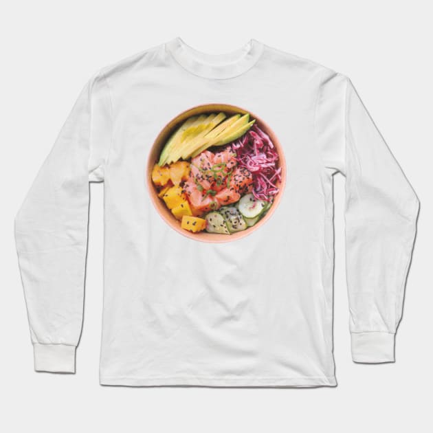 Hawaiian Poke Phot Art Long Sleeve T-Shirt by Food Photography